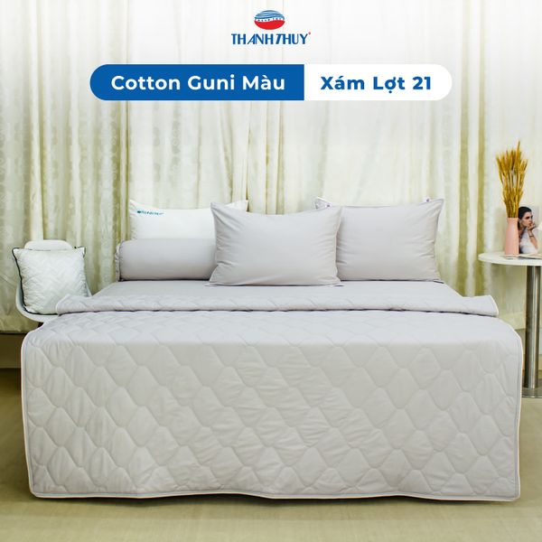  Chăn Lẻ Cotton Guni Màu Xám Lợt (21) 