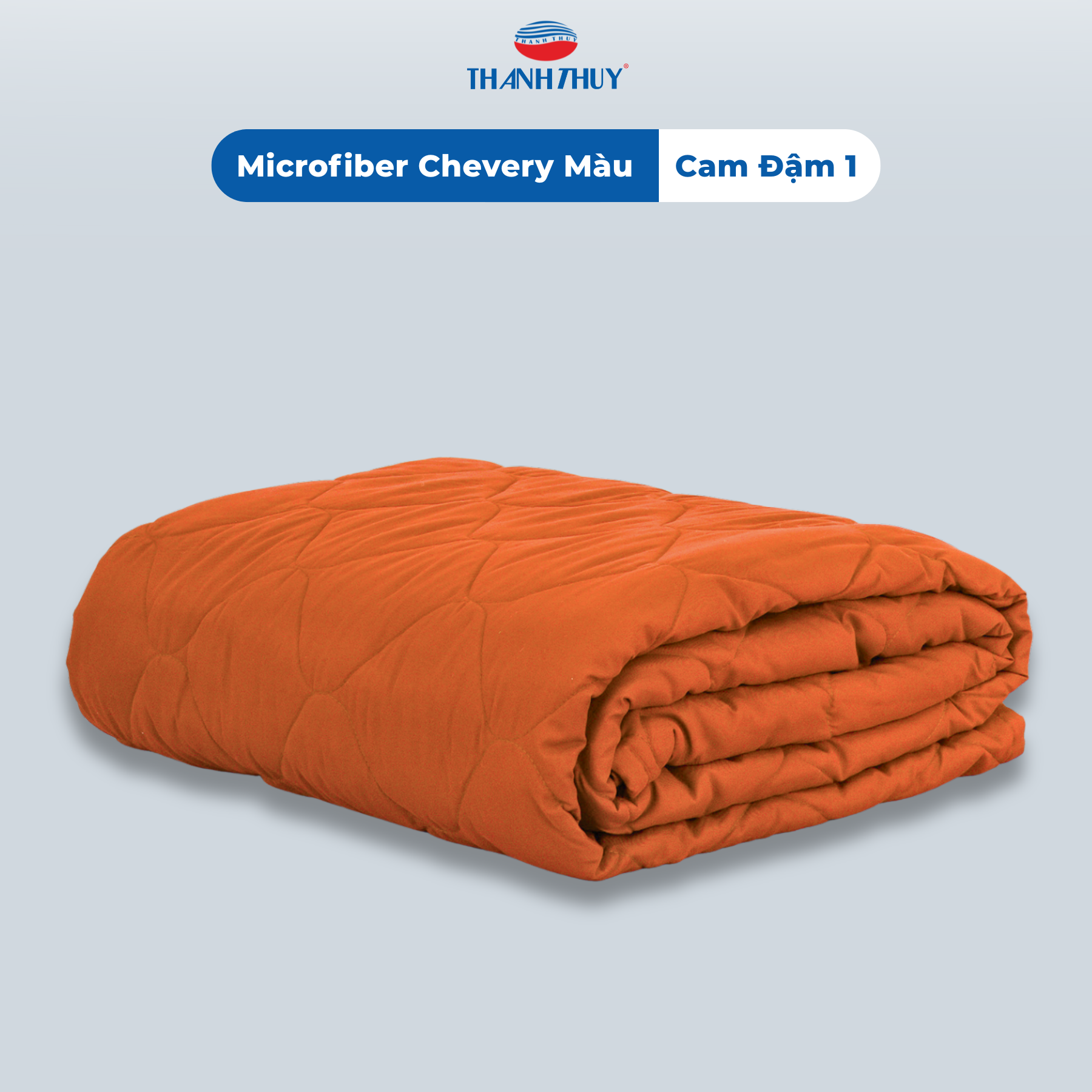 Chăn Lẻ Microfiber Chevery Màu Cam Đậm (1) 