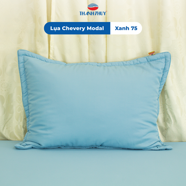  Vỏ Gối Lẻ Lụa Chevery Modal Màu Xanh (75) 