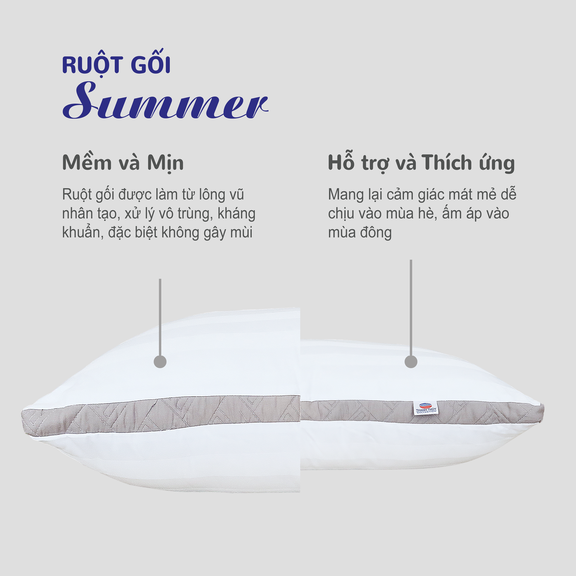  Combo Ruột Gối Lông Vũ Nhân Tạo Summer 