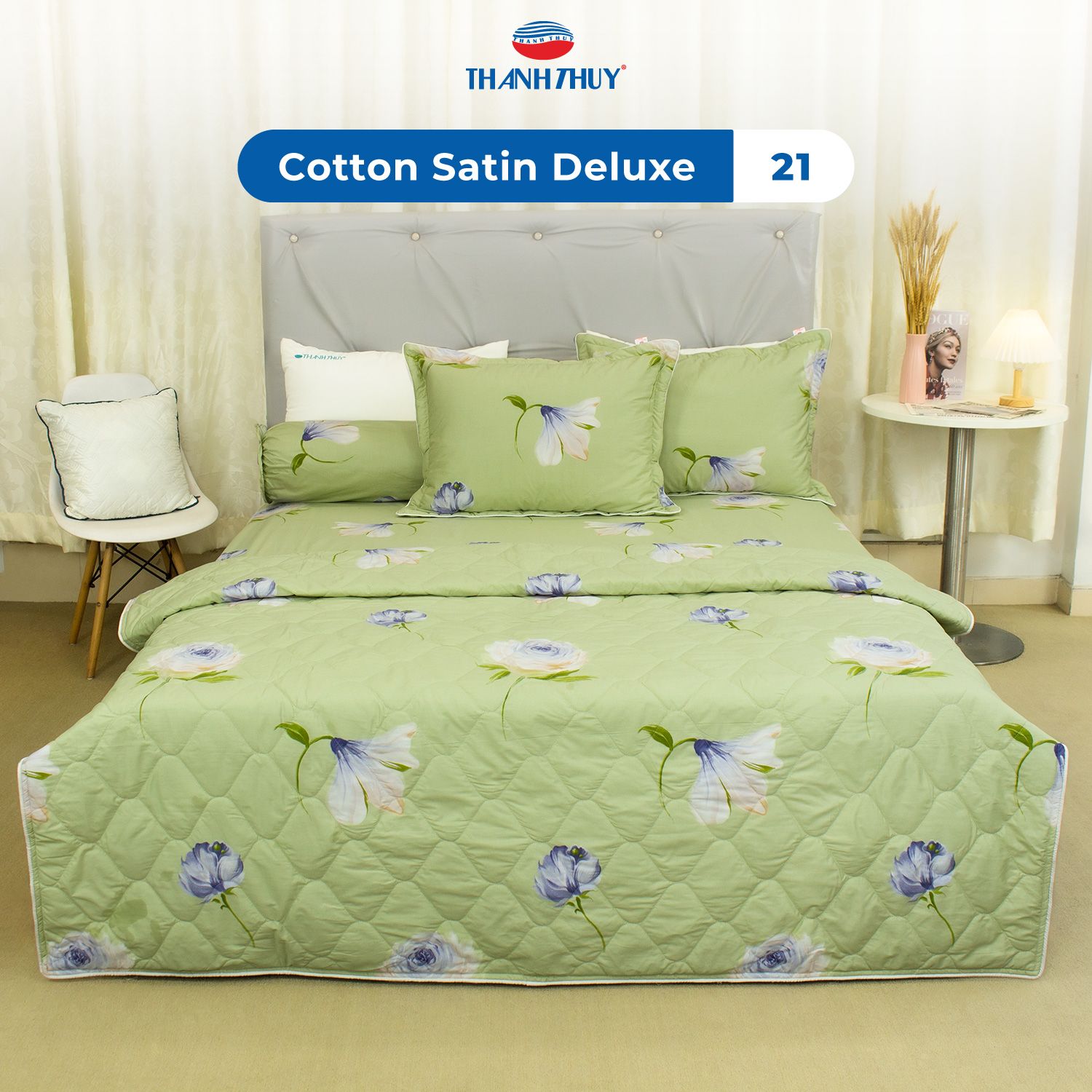  Vỏ Gối Lẻ Cotton Satin Deluxe 21 