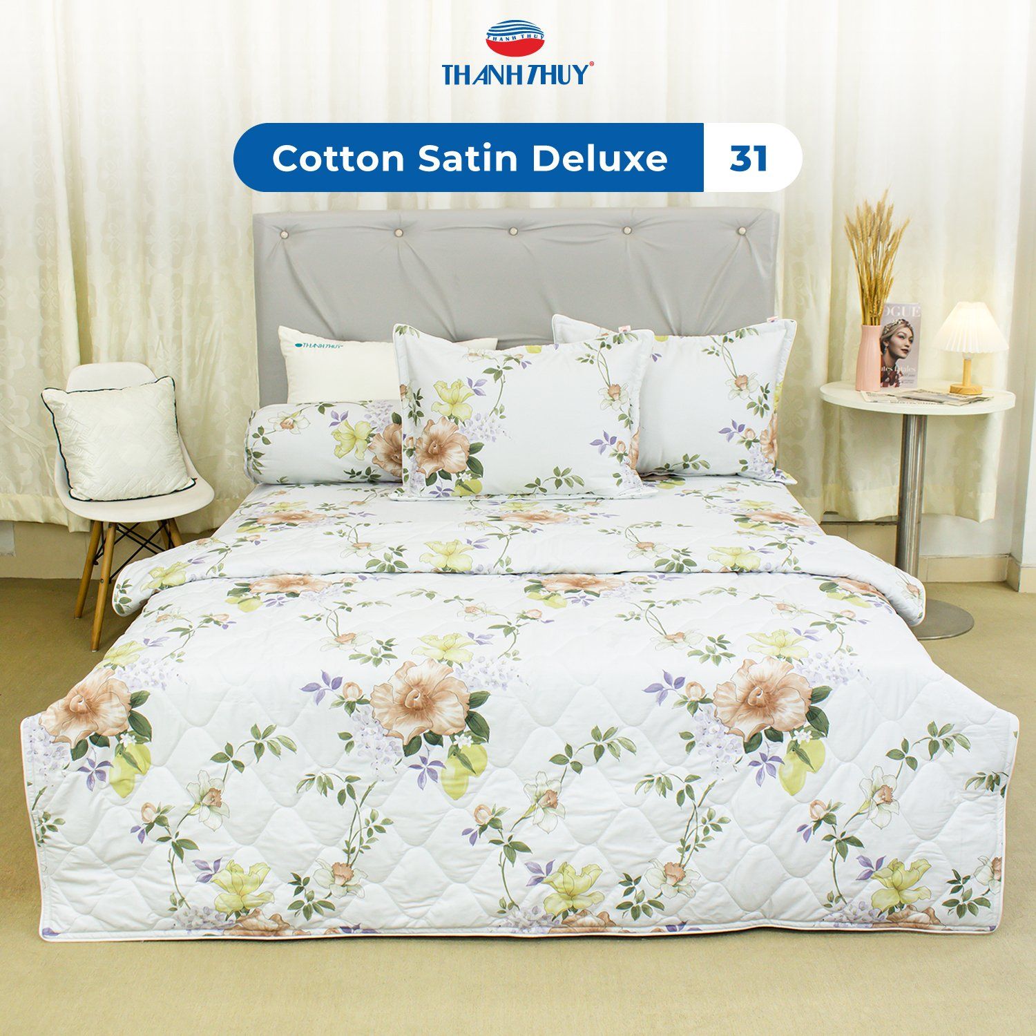  Vỏ Gối Lẻ Cotton Satin Deluxe 31 