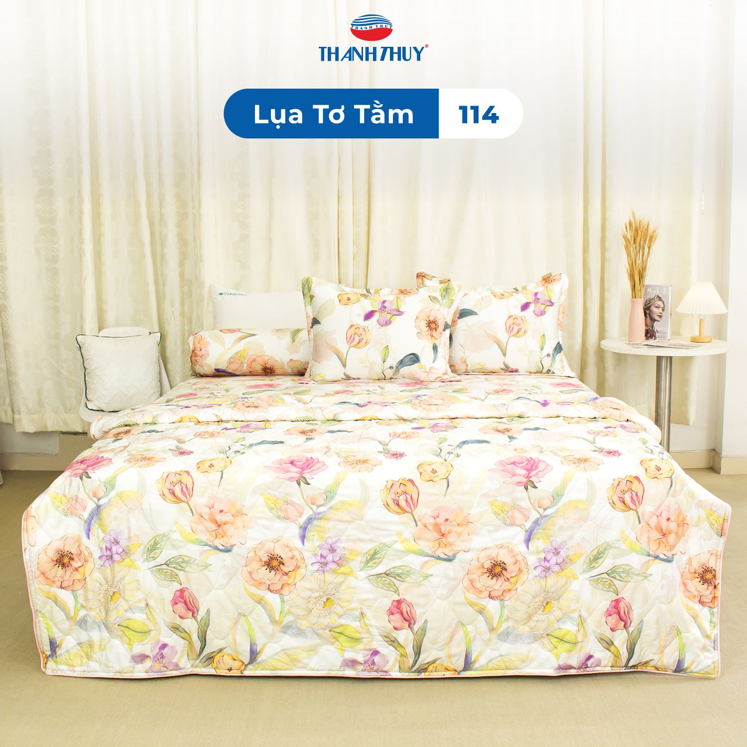  Vỏ Gối Lẻ Lụa Tơ Tằm 114 