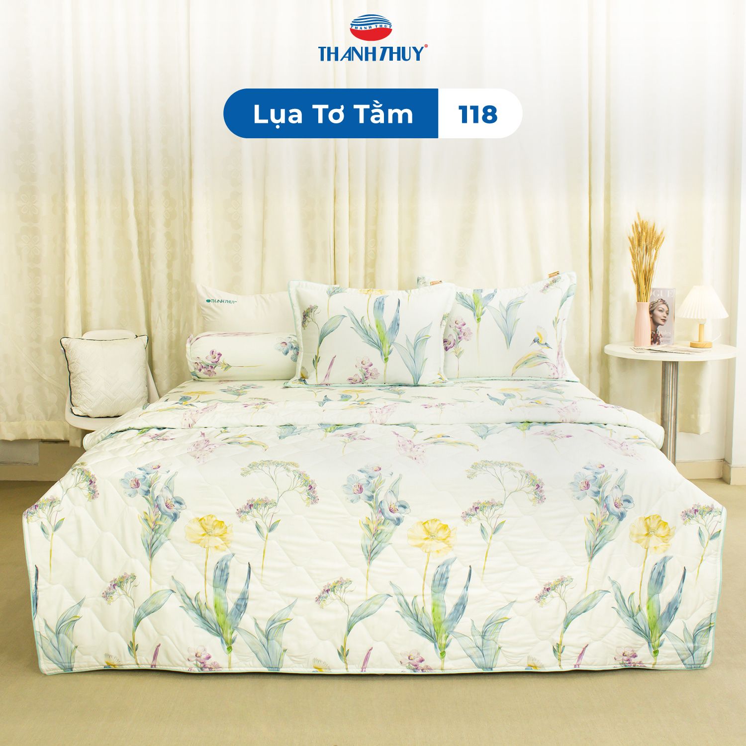  Vỏ Gối Lẻ Lụa Tơ Tằm 118 