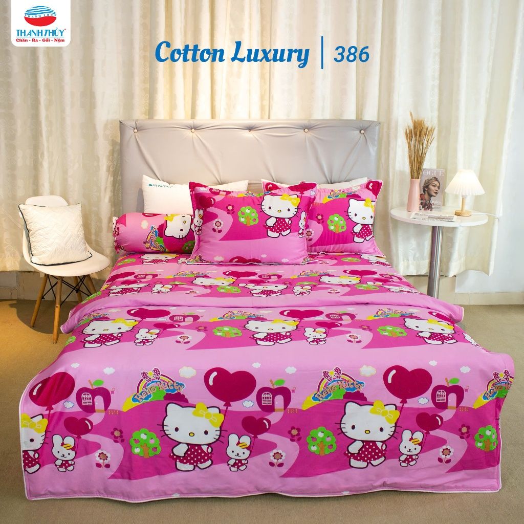  [GIẢM 10%] Bộ Chăn Ga Gối cao cấp - 100% Cotton Satin Luxury - mềm mại, thoáng mát - TRẺ EM, CUTE - THANH THUY 
