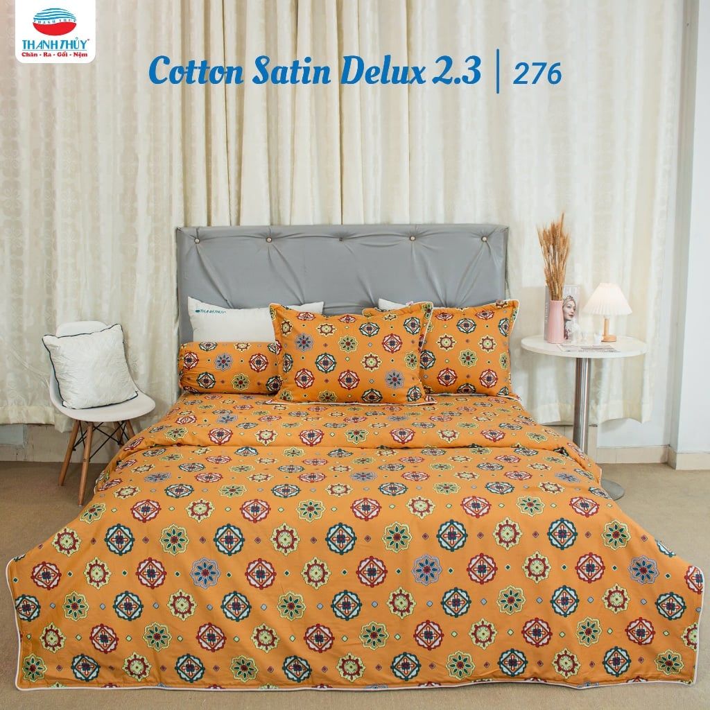  Bộ Chăn Ga Gối 4 món, 5 món - 100% Cotton Satin Deluxe cao cấp, mềm mại, thoáng mát - CỔ ĐIỂN, VINTAGE - THANH THUY 