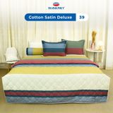  Bộ Chăn Ga Gối 4 món, 5 món - 100% Cotton Satin Deluxe mềm mại, thoáng mát - KẺ SỌC, KẺ CARO - THANH THUY 