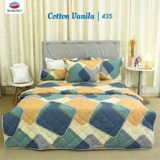  [DEAL SỐC] Bộ Chăn Ga Gối 4 món,5 món -100% Cotton Vanila thoáng mát-Kẻ sọc, Đơn giản - THANH THUY 