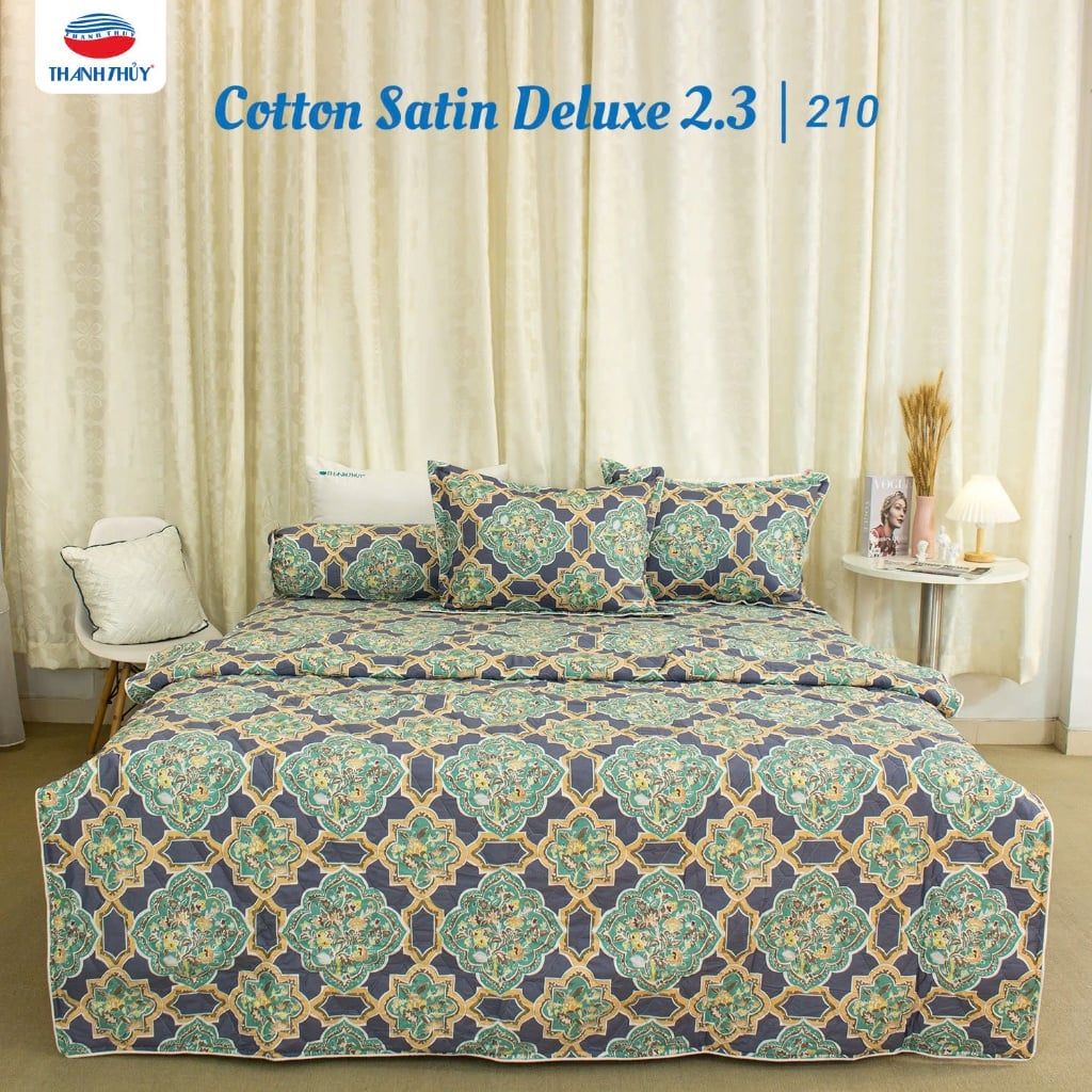  Bộ Chăn Ga Gối 4 món, 5 món - 100% Cotton Satin Deluxe cao cấp, mềm mại, thoáng mát - CỔ ĐIỂN, VINTAGE - THANH THUY 