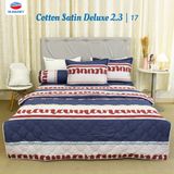  Bộ Chăn Ga Gối 4 món, 5 món - 100% Cotton Satin Deluxe mềm mại, thoáng mát - KẺ SỌC, KẺ CARO - THANH THUY 