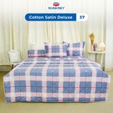  Bộ Chăn Ga Gối 4 món, 5 món - 100% Cotton Satin Deluxe mềm mại, thoáng mát - KẺ SỌC, KẺ CARO - THANH THUY 