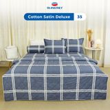  Bộ Chăn Ga Gối 4 món, 5 món - 100% Cotton Satin Deluxe mềm mại, thoáng mát - KẺ SỌC, KẺ CARO - THANH THUY 