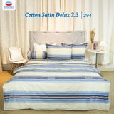  Bộ Chăn Ga Gối 4 món, 5 món - 100% Cotton Satin Deluxe mềm mại, thoáng mát - KẺ SỌC, KẺ CARO - THANH THUY 