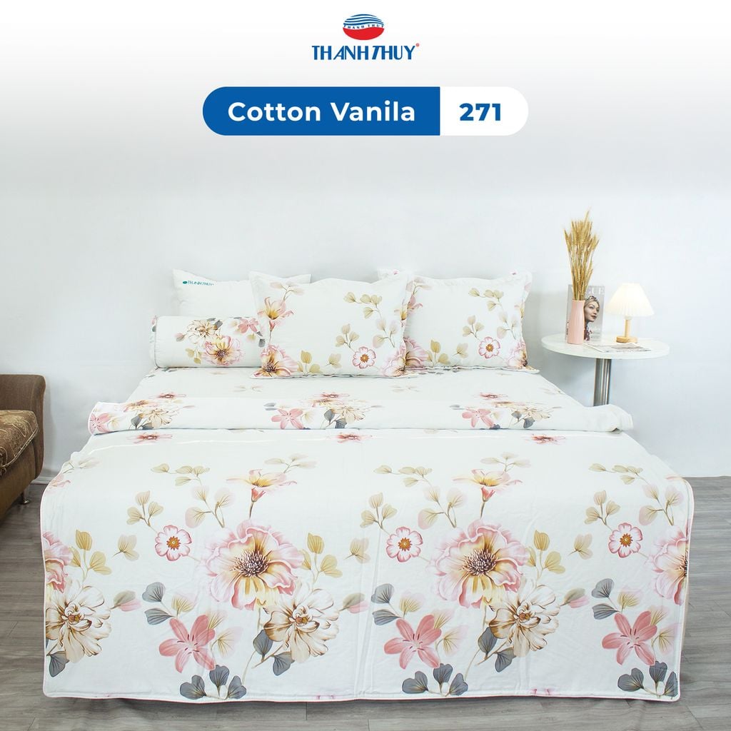  Bộ Ga Bọc Cotton Vanila (Vỏ Gối Lót Gòn) 271 