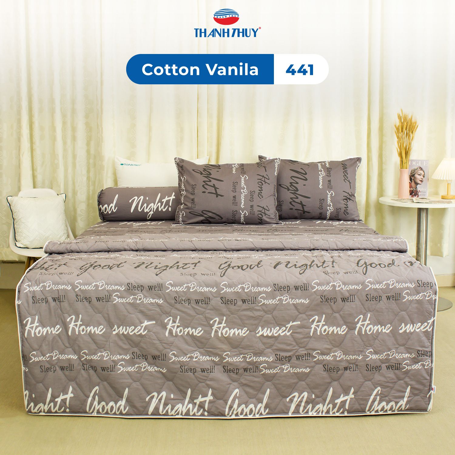  Vỏ Gối Lẻ Cotton Vanila 441 