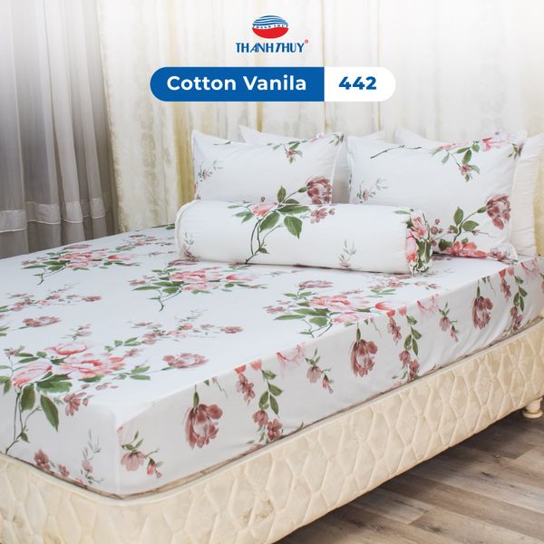  Bộ Ga Bọc Cotton Vanila (Vỏ Gối Không Lót Gòn) 442 