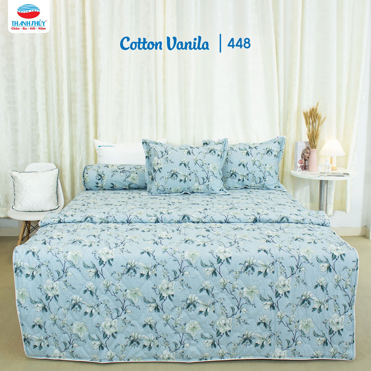  Bộ Ga Bọc (Hộp) Vanila (Vỏ Gối Chặn) 448 