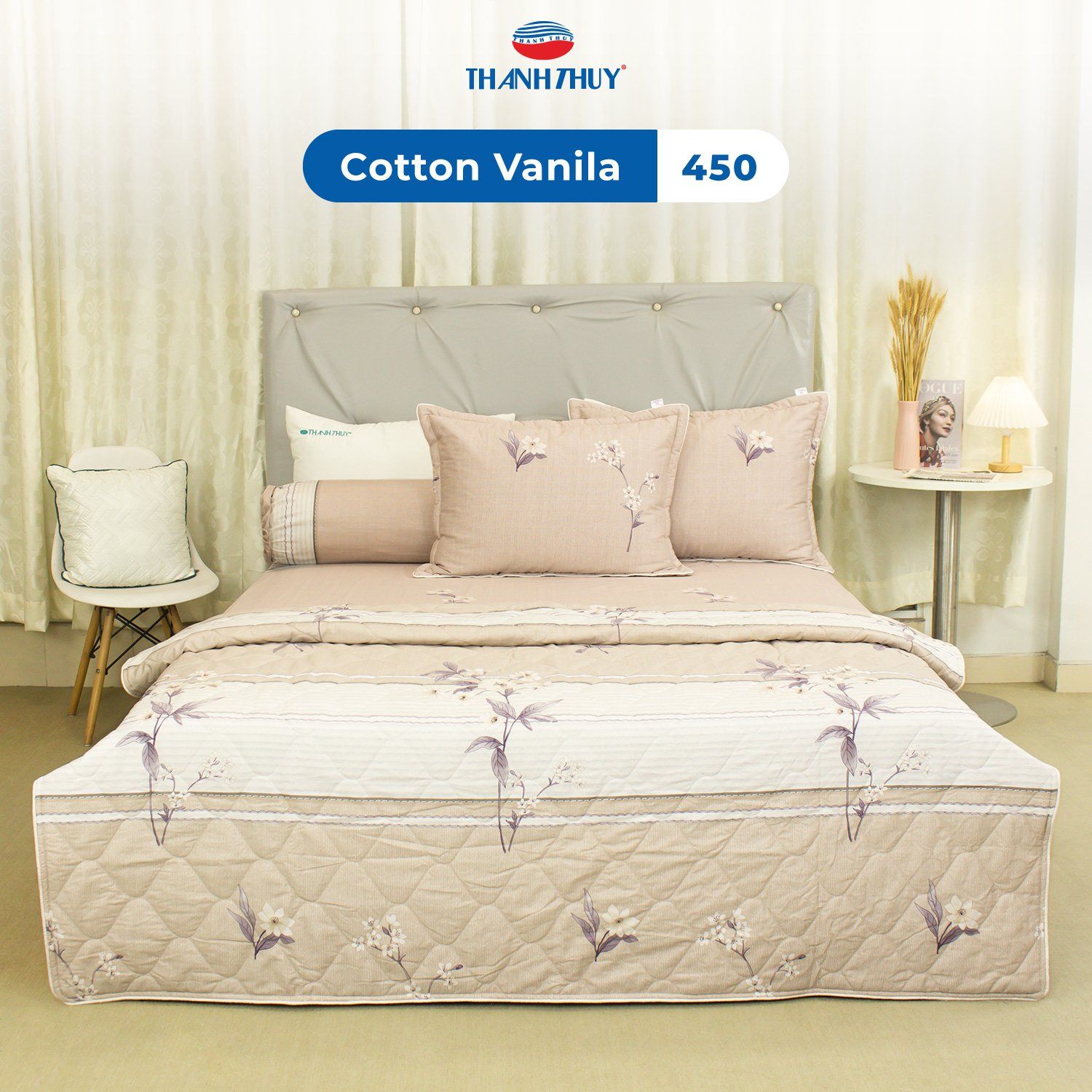  Bộ Ga Bọc (Hộp) Vanila (Vỏ Gối Nhí) 450 