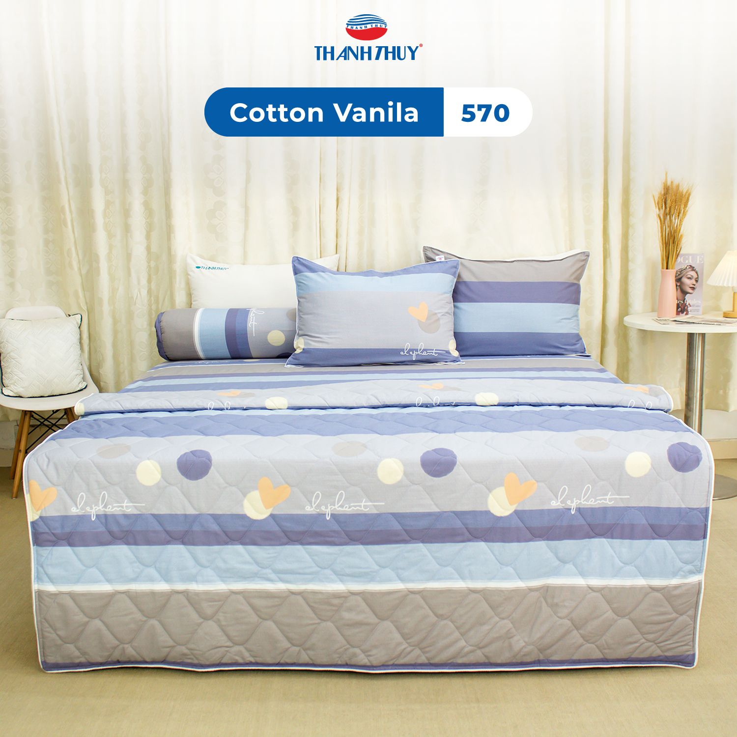  Vỏ Gối Lẻ Cotton Vanila 570 