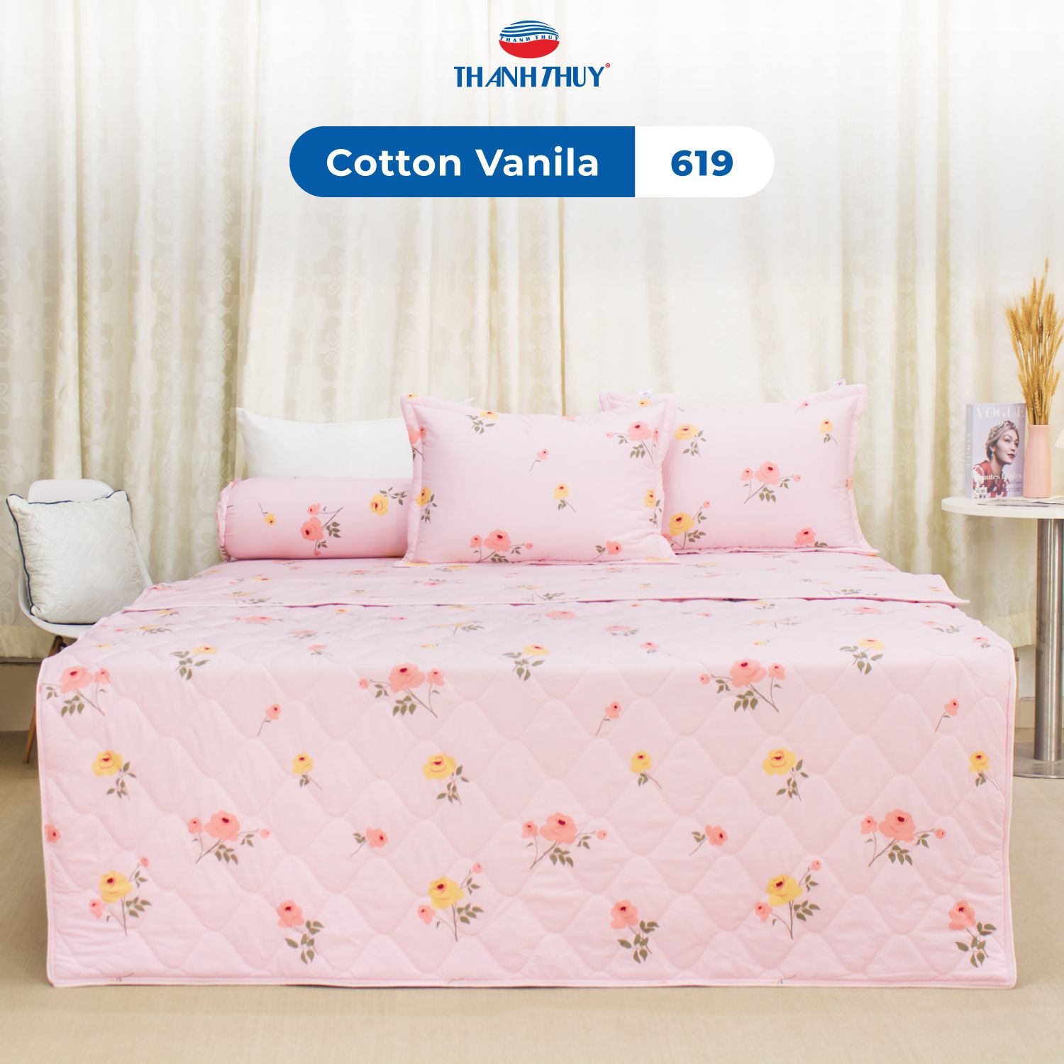  Chăn Lẻ Cotton Vanila 619 