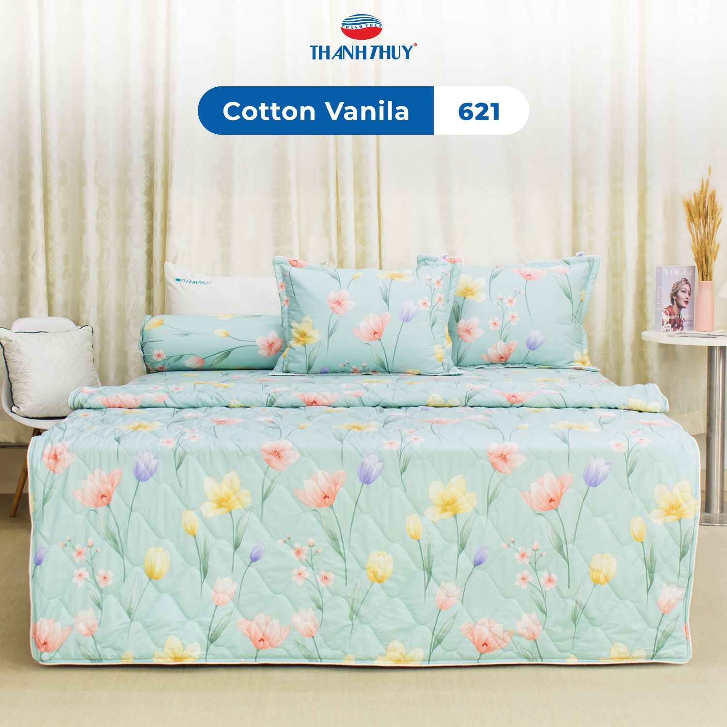  Vỏ Gối Lẻ Cotton Vanila 621 