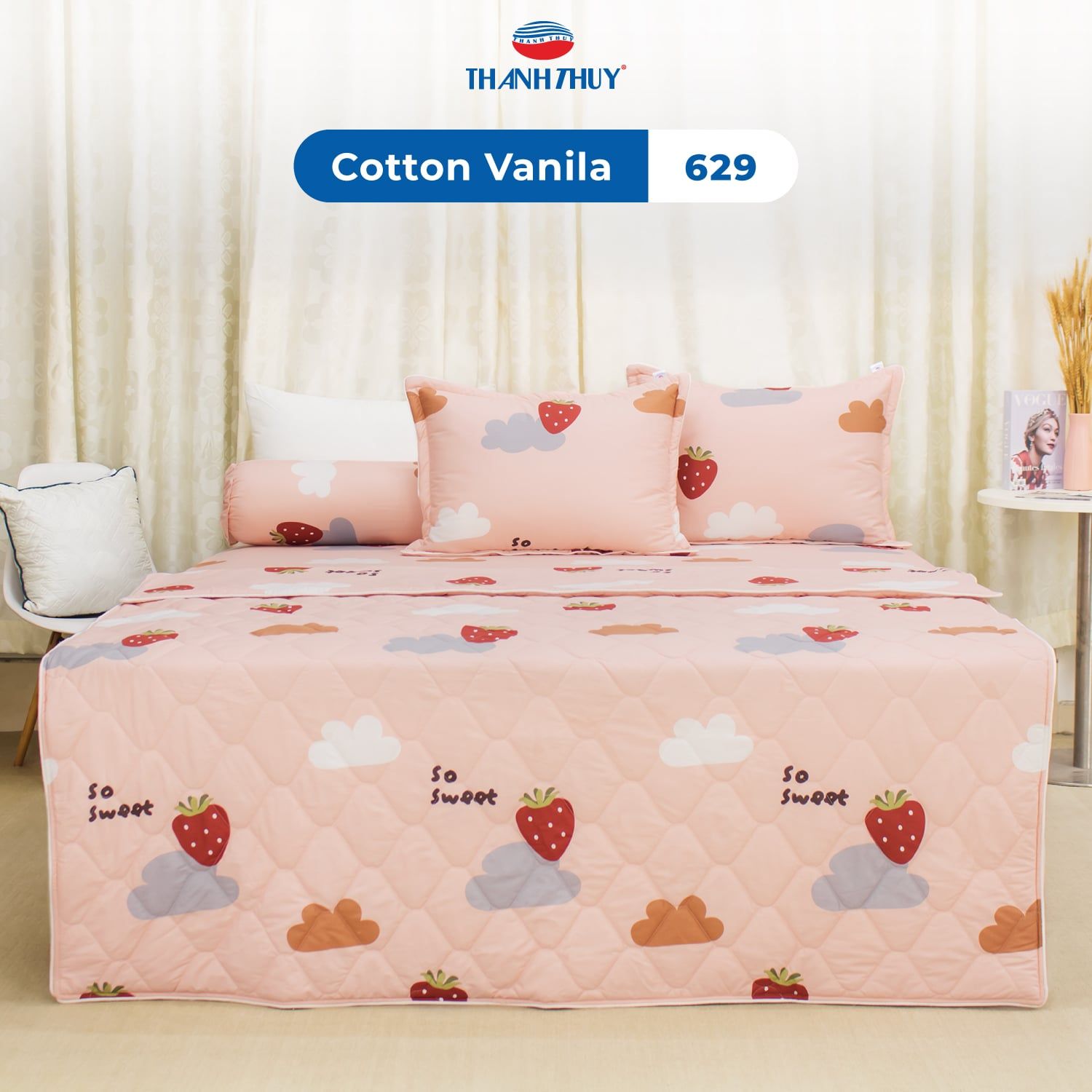  Chăn Lẻ Cotton Vanila 629 