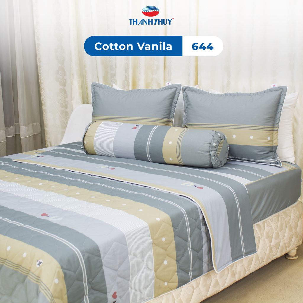  Bộ Ga Bọc Cotton Vanila (Vỏ Gối Lót Gòn) 644 