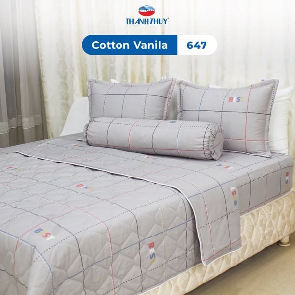 Bộ Ga Bọc Cotton Vanila (Vỏ Gối Lót Gòn) 647 