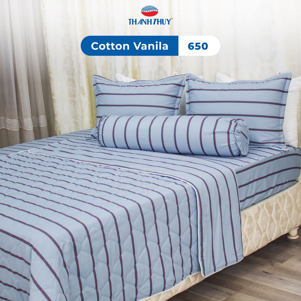  Bộ Ga Bọc Cotton Vanila (Vỏ Gối Lót Gòn) 650 