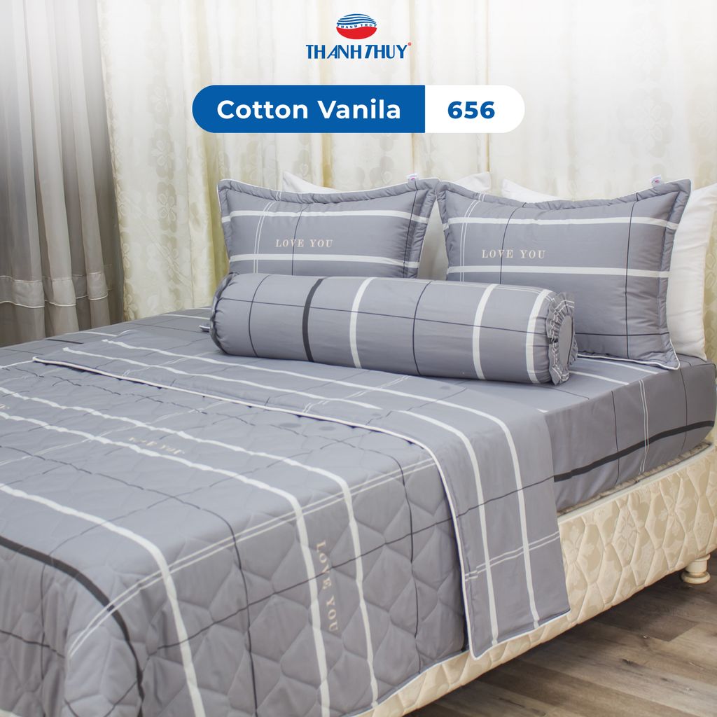  Bộ Ga Bọc Cotton Vanila (Vỏ Gối Lót Gòn) 656 