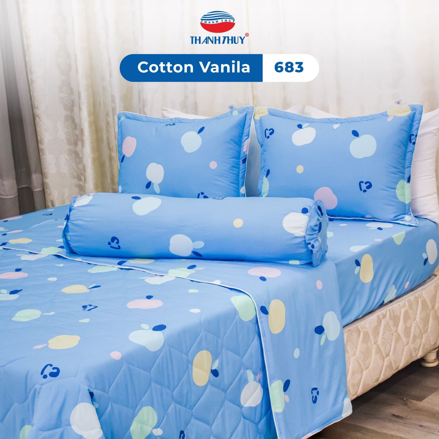  Bộ Ga Bọc Cotton Vanila - Đơn Giản 
