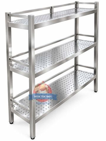  Kệ Inox 3 Tầng Lỗ Tròn LT125 