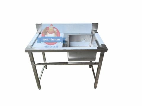  Bồn rửa công nghiệp 1 hộc bàn trái 1 mét 