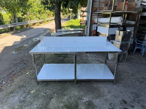  Bàn inox 2 tầng Tấm Chắn 188 