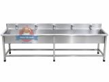  Máng Rửa Tay Inox 2m5 5 Vòi Thấp 