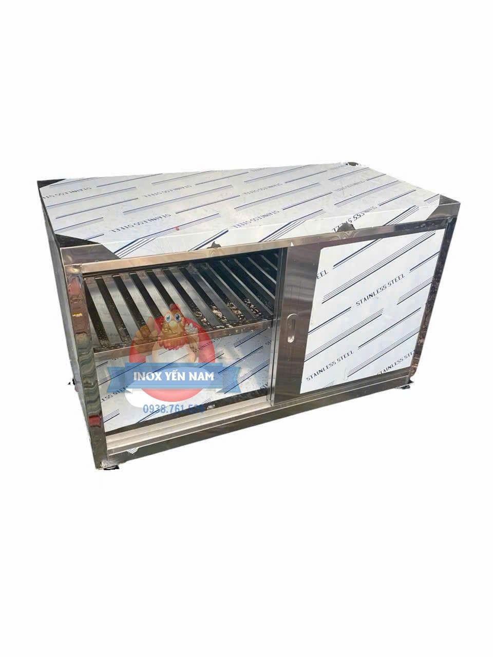  Tủ inox song cửa lùa 1m2 