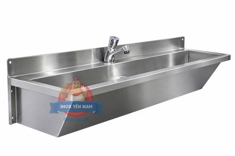  Máng rửa tay inox treo tường 1 vòi 