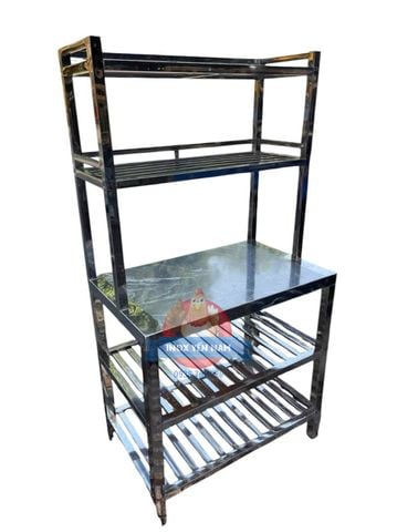  Bàn Inox 3 Tầng Song kệ trên ST168 