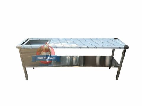  Bồn Rửa Công Nghiệp 1 Hộc Bàn Chờ Phải BC2060 