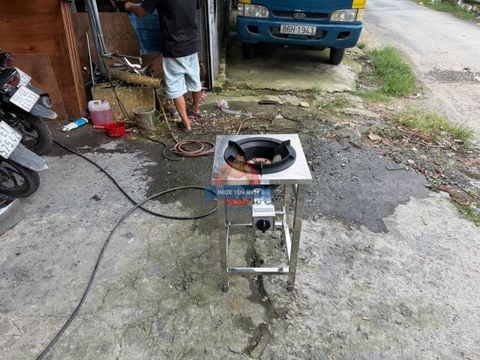  Bếp Á 1 Họng Khung Chân Cao KC448 
