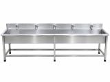  Máng Rửa Tay Inox 2m5 5 Vòi Thấp 