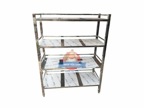  Kệ Inox 4 Tầng Lỗ Tròn LT155 