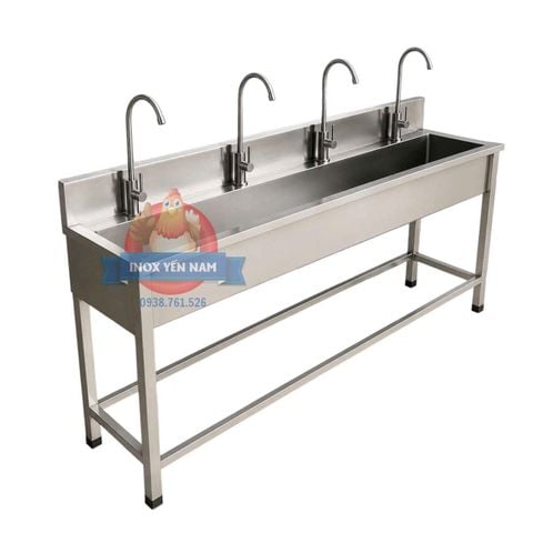  Máng Rửa Tay Inox 1M5 4 vòi 
