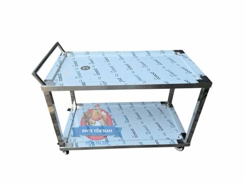  Xe Đẩy Inox 2 Tầng sàn âm SA858 