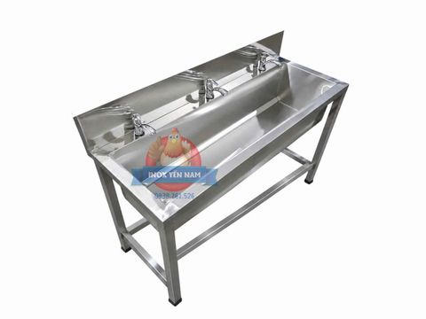  Máng Rửa Tay Inox 1M2 3 vòi 