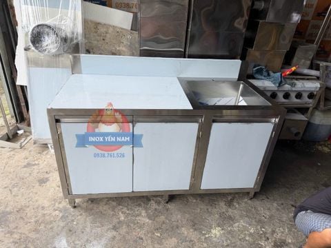  Bồn rửa công nghiệp 1 hộc tủ bàn trái BT178 