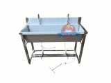  Máng Rửa Tay Inox 1M 2 vòi đạp chân 