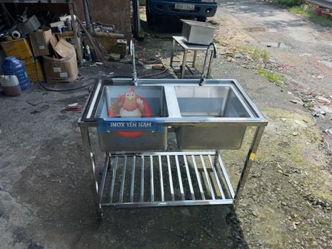  Chậu Rửa Công Nghiệp 2 Hộc A158 