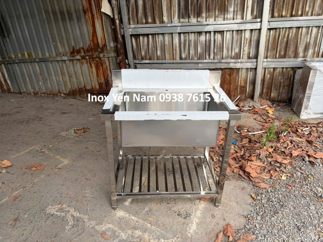  Bồn rửa công nghiệp inox 1 hộc D968 