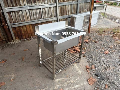  Bồn rửa công nghiệp inox 1 hộc D968 